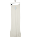 Kasela Studios White Crochet Knit Maxi Skirt UK S - Reliked