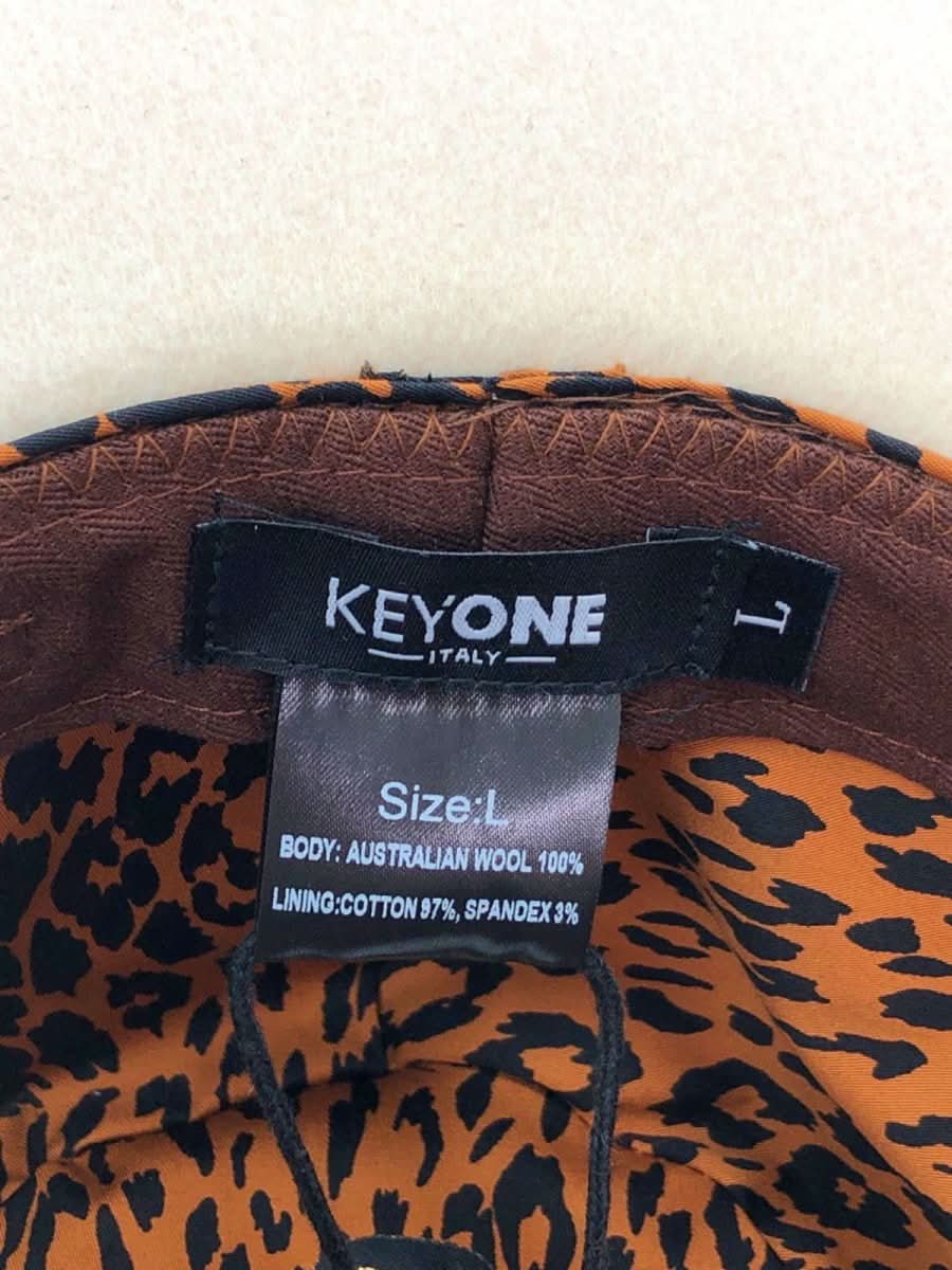 Keyone White Wool Felt Wide - Brim Hat L - Reliked