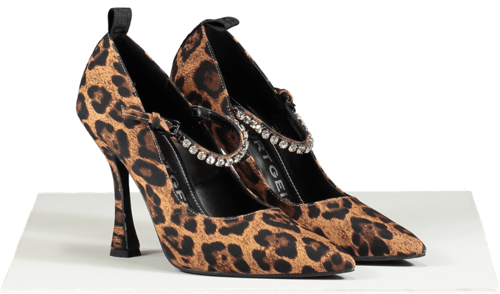 KG Kurt Geiger Leopard Print Aiden Bling Court Heels EU 38 UK 5 - Reliked