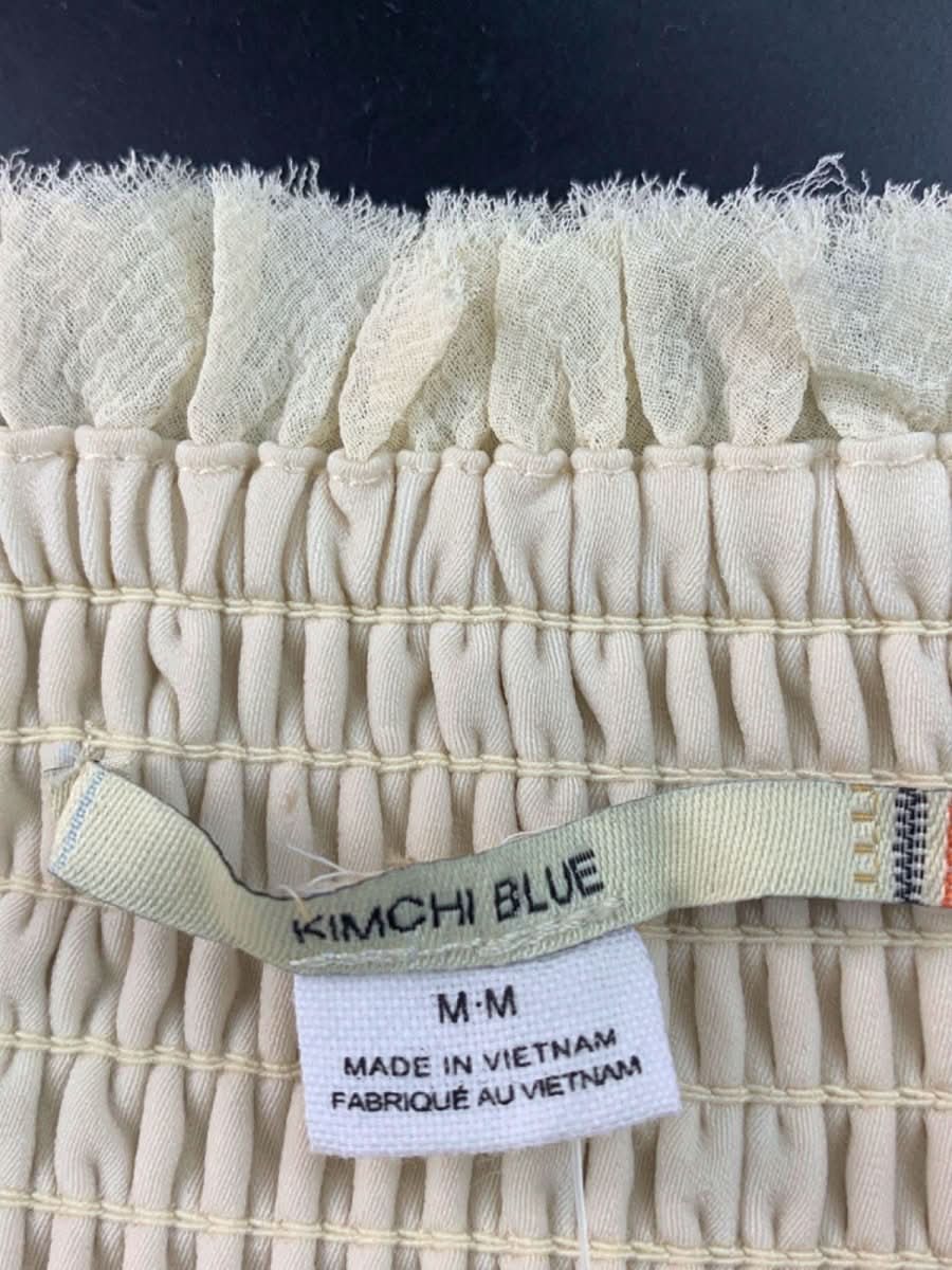 Kimchi Blue Cream Frill Strappy Top M - Reliked