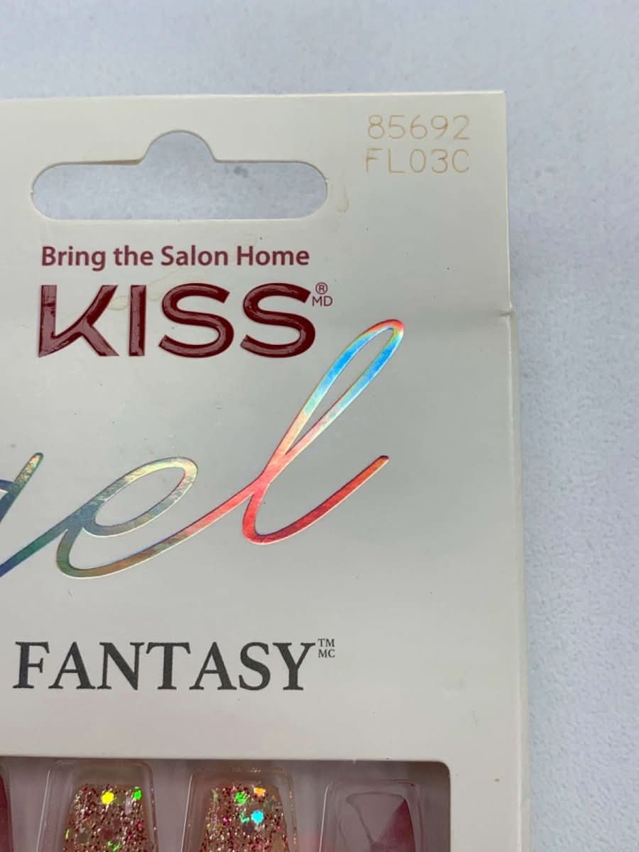 KISS Gel Fantasy Ready - to - Wear Glitter Nails 85692 Long - Reliked