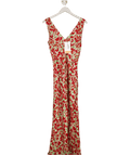 Kitri Red Danna Tulip Print Dress UK 12 - Reliked