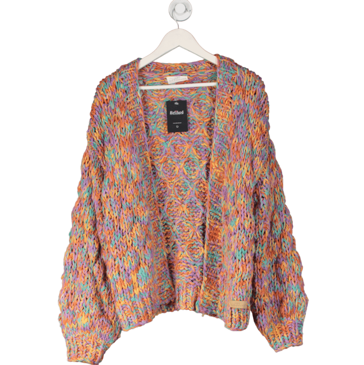 Kiwi & Co. Multicoloured Handmade Knit Cardigan One Size - Reliked