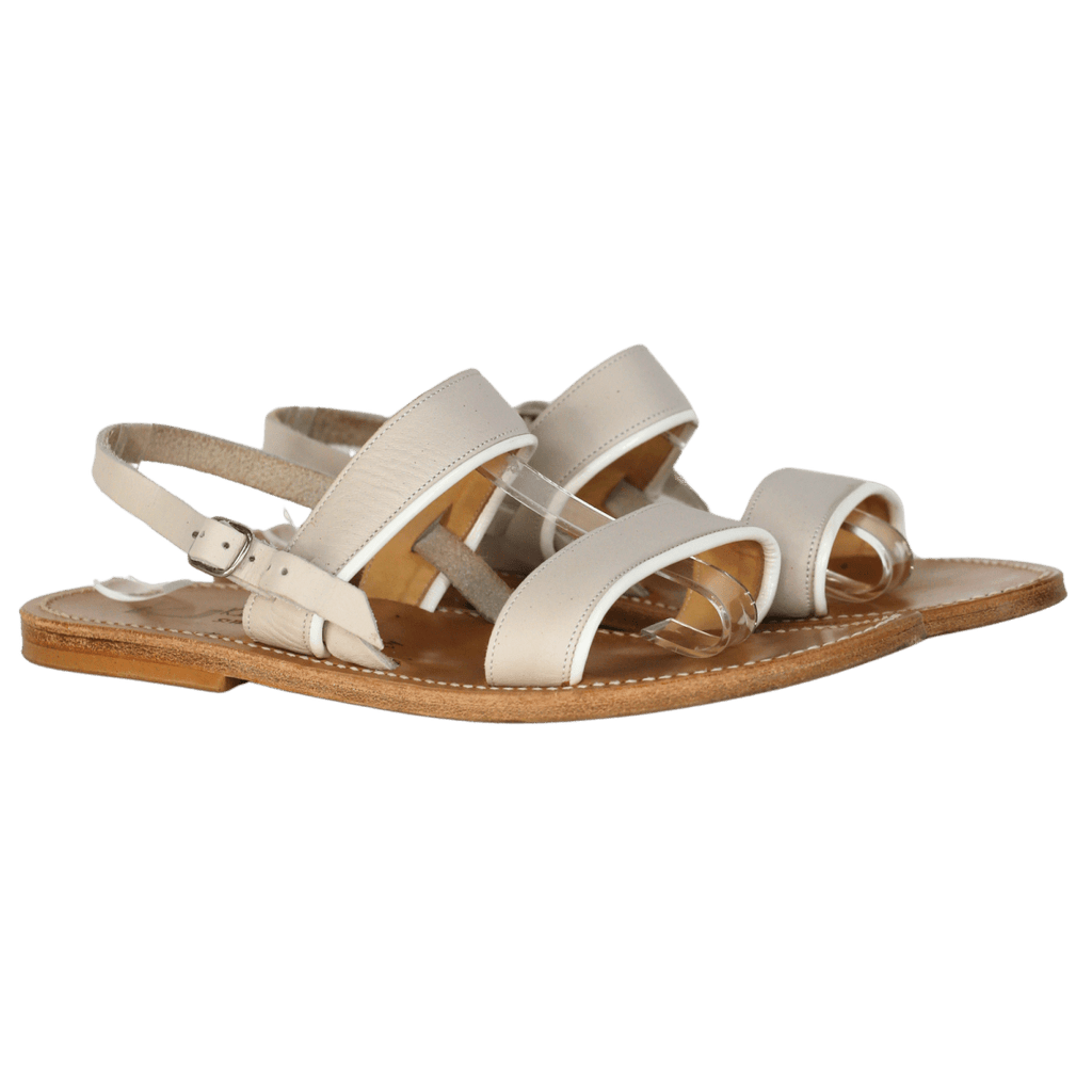 kjacques Nude Leather Sandals With Thin Straps UK 8 EU 41 👠 - Reliked