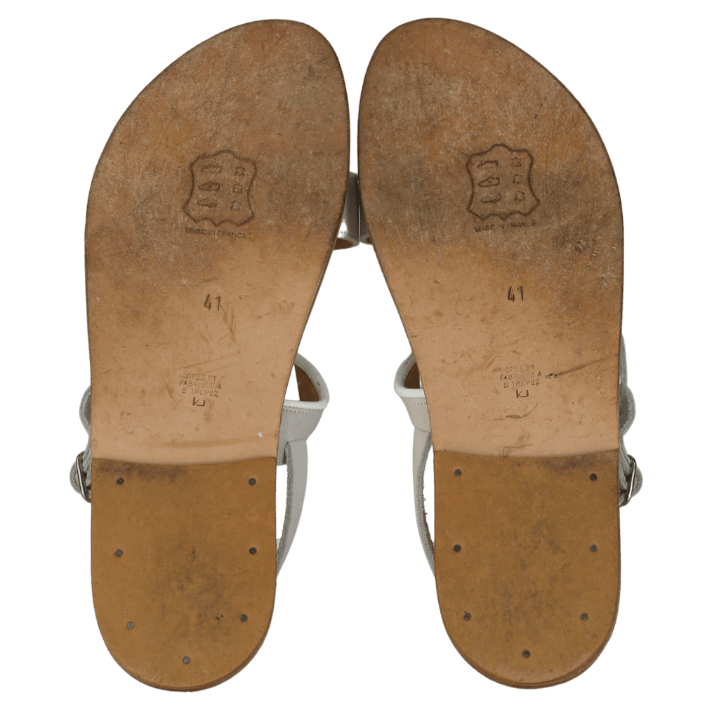 kjacques Nude Leather Sandals With Thin Straps UK 8 EU 41 👠 - Reliked