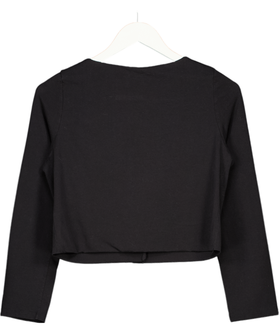 KLAYD Black Double Layered Cotton Blend Lounge Cardigan UK M - Reliked