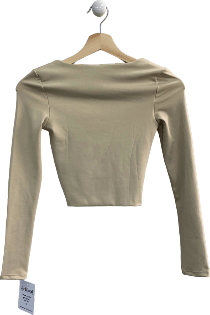 KLAYD Sand Long Sleeve Crop Top XS - Reliked