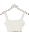 Klayd White Square Crop Bralette UK XS - Reliked
