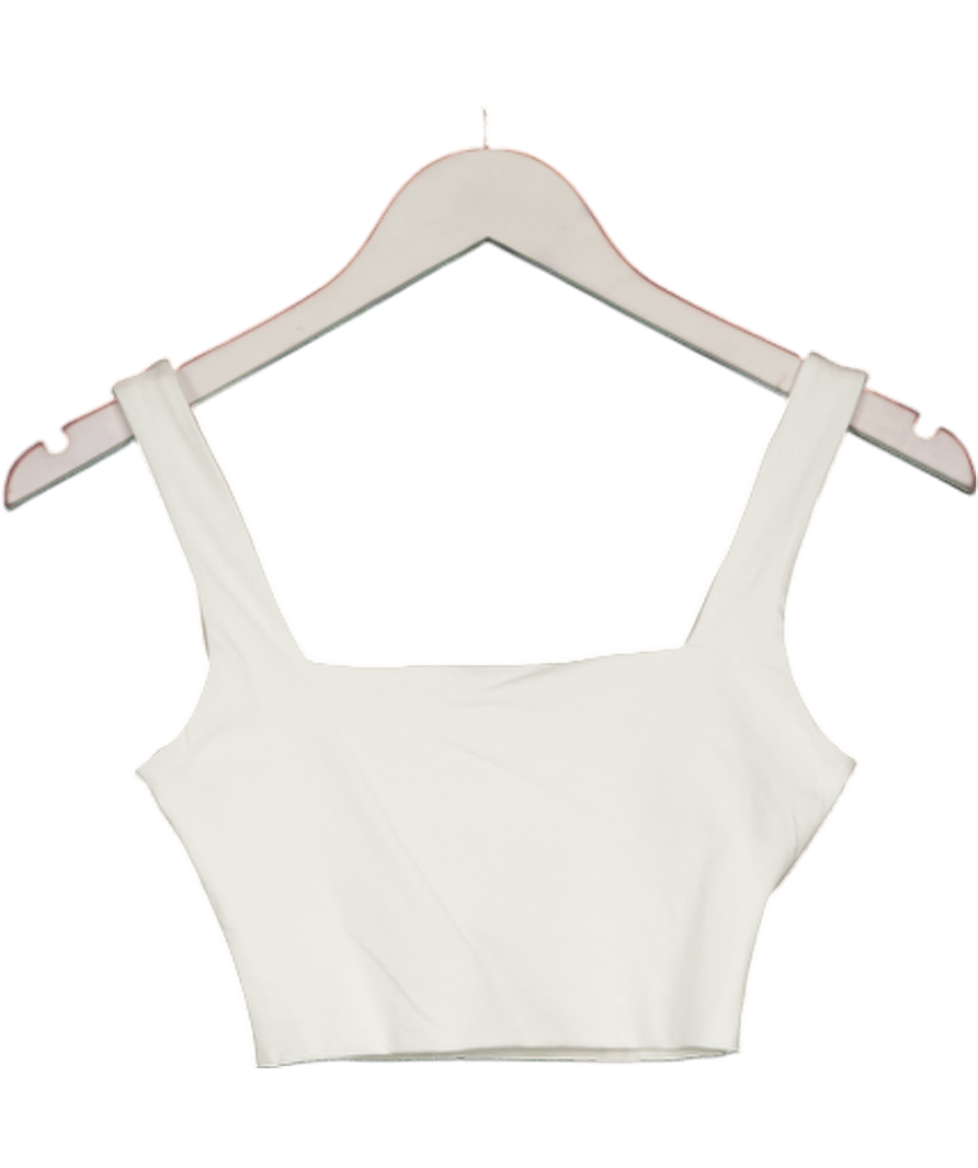 Klayd White Square Crop Bralette UK XS - Reliked