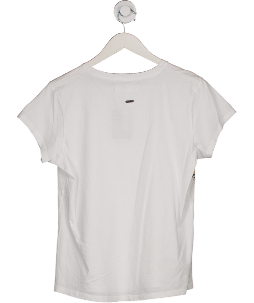 Koala bay White Eyes Print T-shirt UK L - Reliked