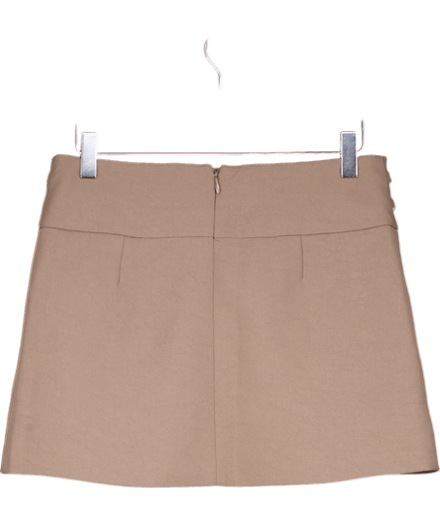 Kookai Brown Ariel Double Belt Mini Skirt UK 8 - Reliked