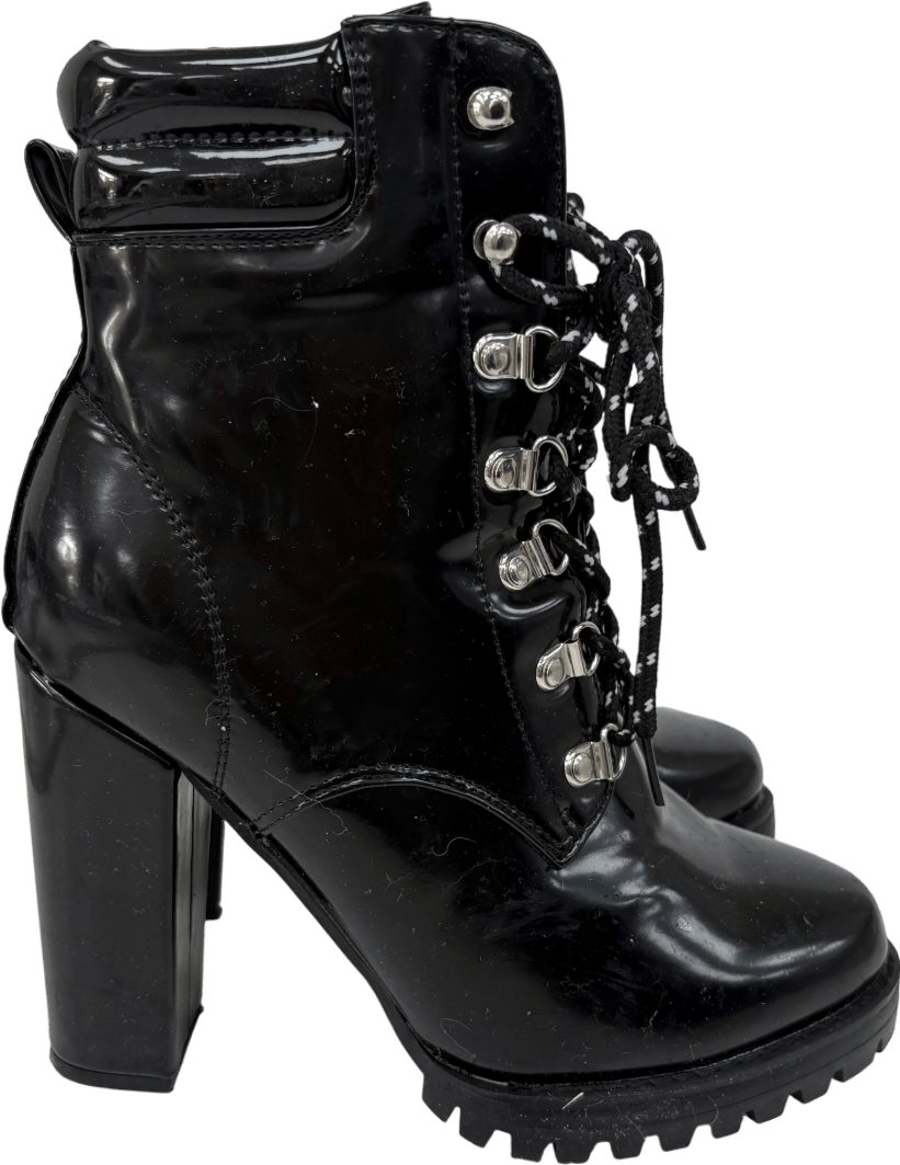 Krush Black Heeled Ankle Boots UK 5 EU 38 👠 - Reliked