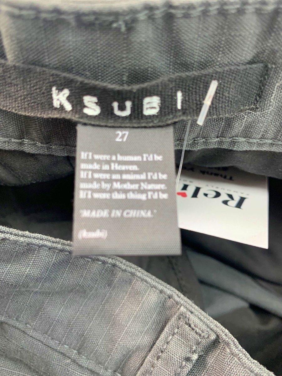 Ksubi Black Cargo Trousers Size 27 - Reliked