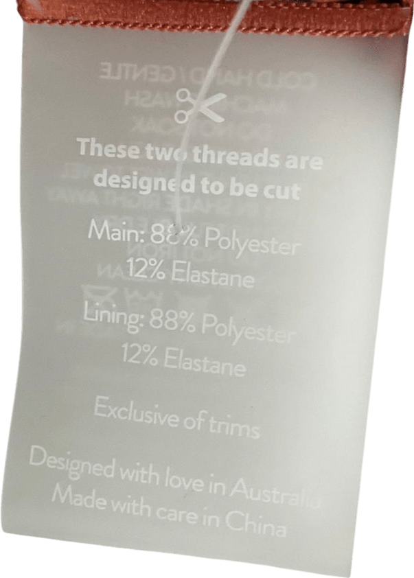 kulani kinis Orange Ring Halter Bikini Top UK M - Reliked