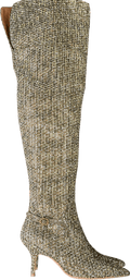 Kurt Geiger Beige Mayfair Heeled Over - the - knee Boots UK 4 EU 37 👠 - Reliked