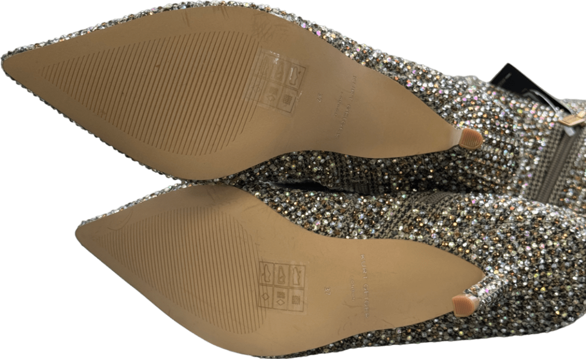 Kurt Geiger Beige Mayfair Heeled Over - the - knee Boots UK 4 EU 37 👠 - Reliked