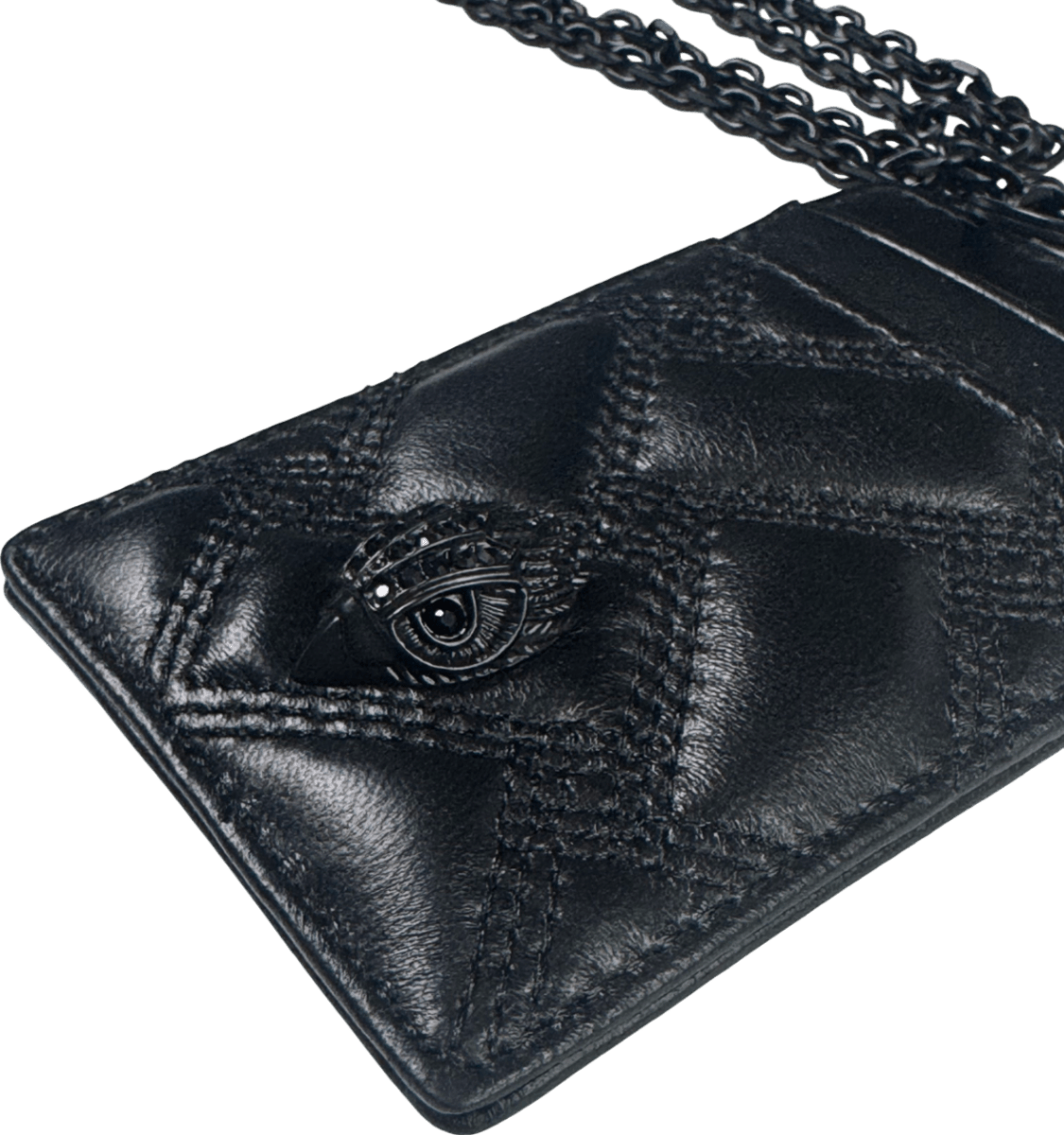 Kurt Geiger Black Kensington Lanyard Keyring / Card Holder - Reliked