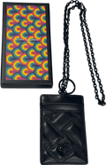 Kurt Geiger Black Kensington Lanyard Keyring / Card Holder - Reliked