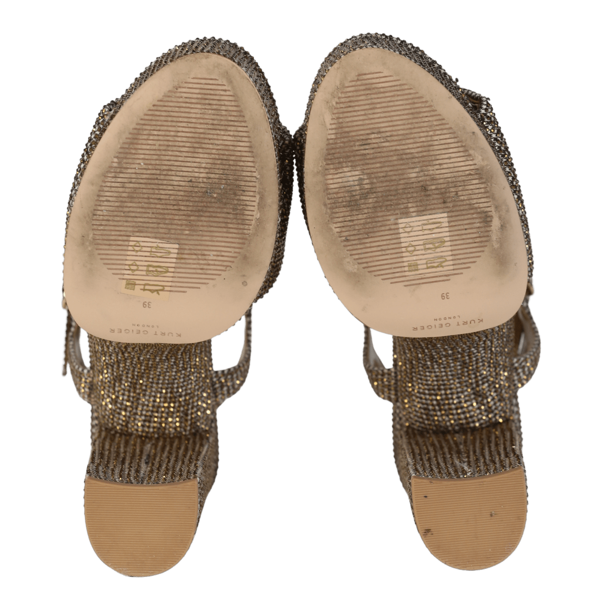 Kurt Geiger Metallic Kensington Platform Heel UK 6 EU 39 👠 - Reliked