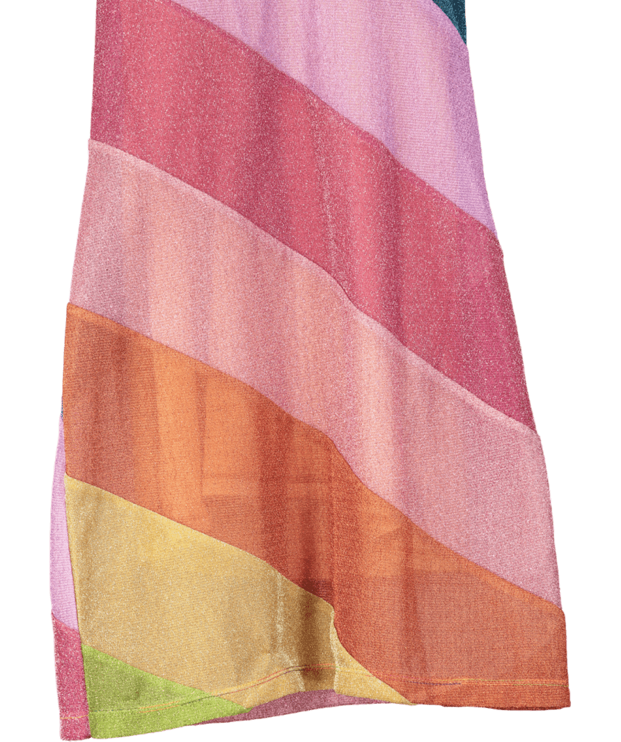 Kurt Geiger Multicoloured Rainbow Glitter Mini Dress UK S - Reliked