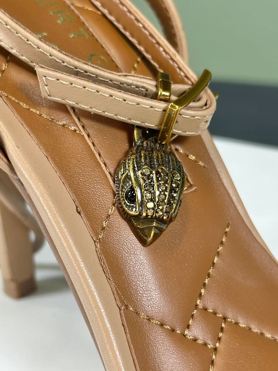 Kurt Geiger Nude Shoreditch Tie Heeled Sandals UK 5 EU 38 👠 - Reliked