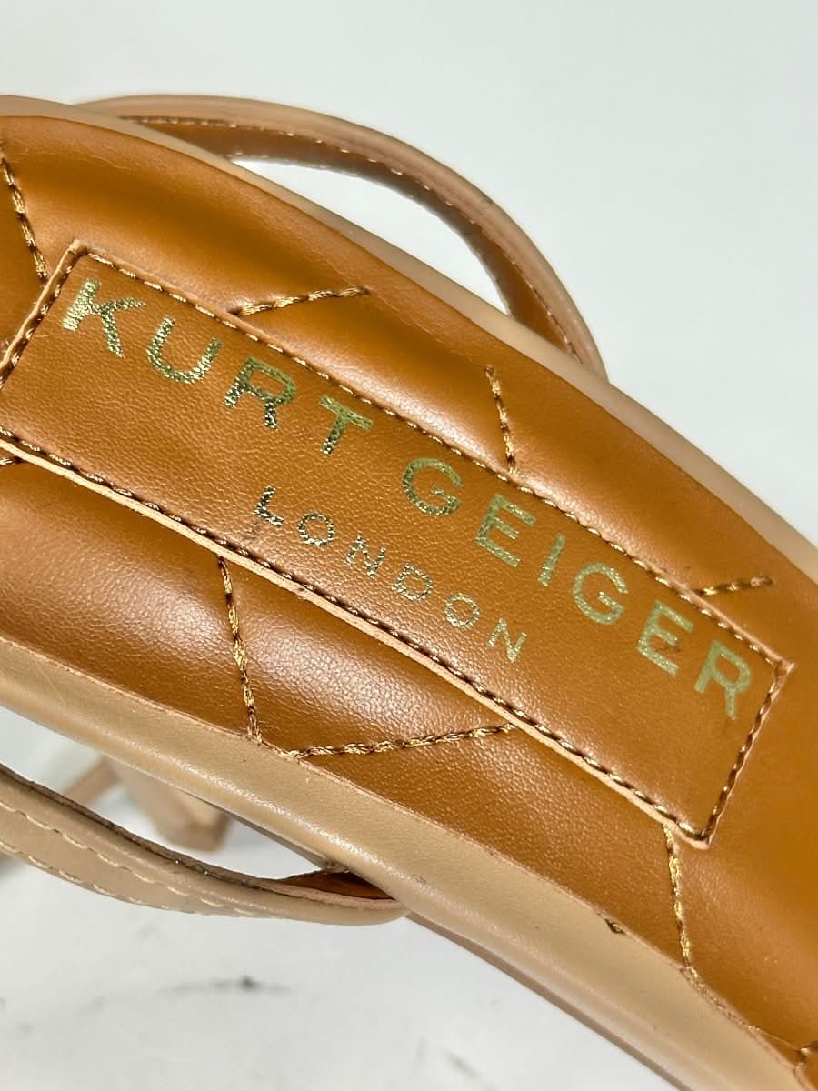 Kurt Geiger Nude Shoreditch Tie Heeled Sandals UK 6 EU 39 👠 - Reliked