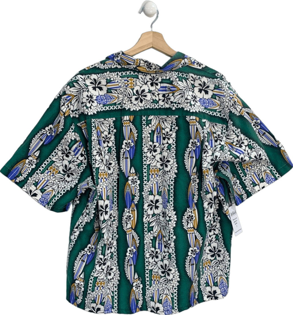 KYs International Fashion Green Hawaiian Shirt XL - Reliked