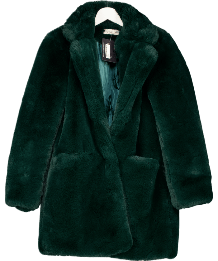 K.ZELL Green Supersoft Faux Fur Jacket UK S