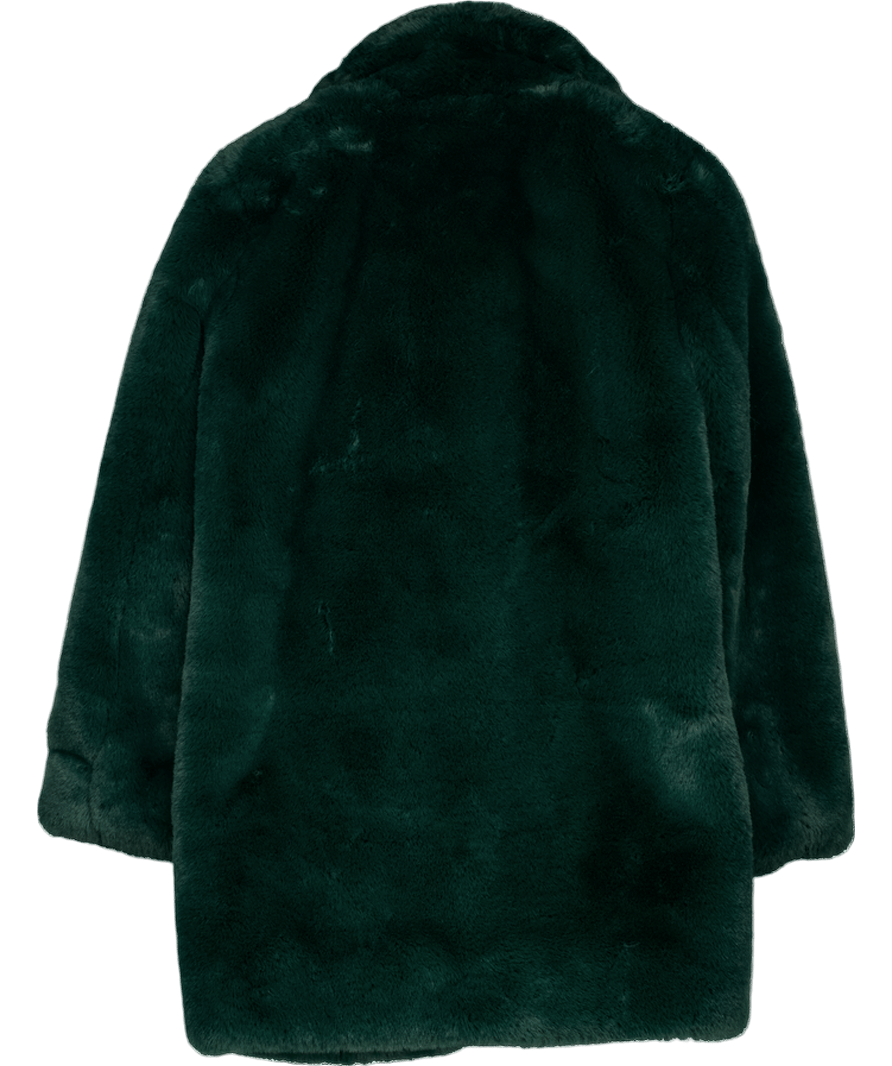 K.ZELL Green Supersoft Faux Fur Jacket UK S - Reliked