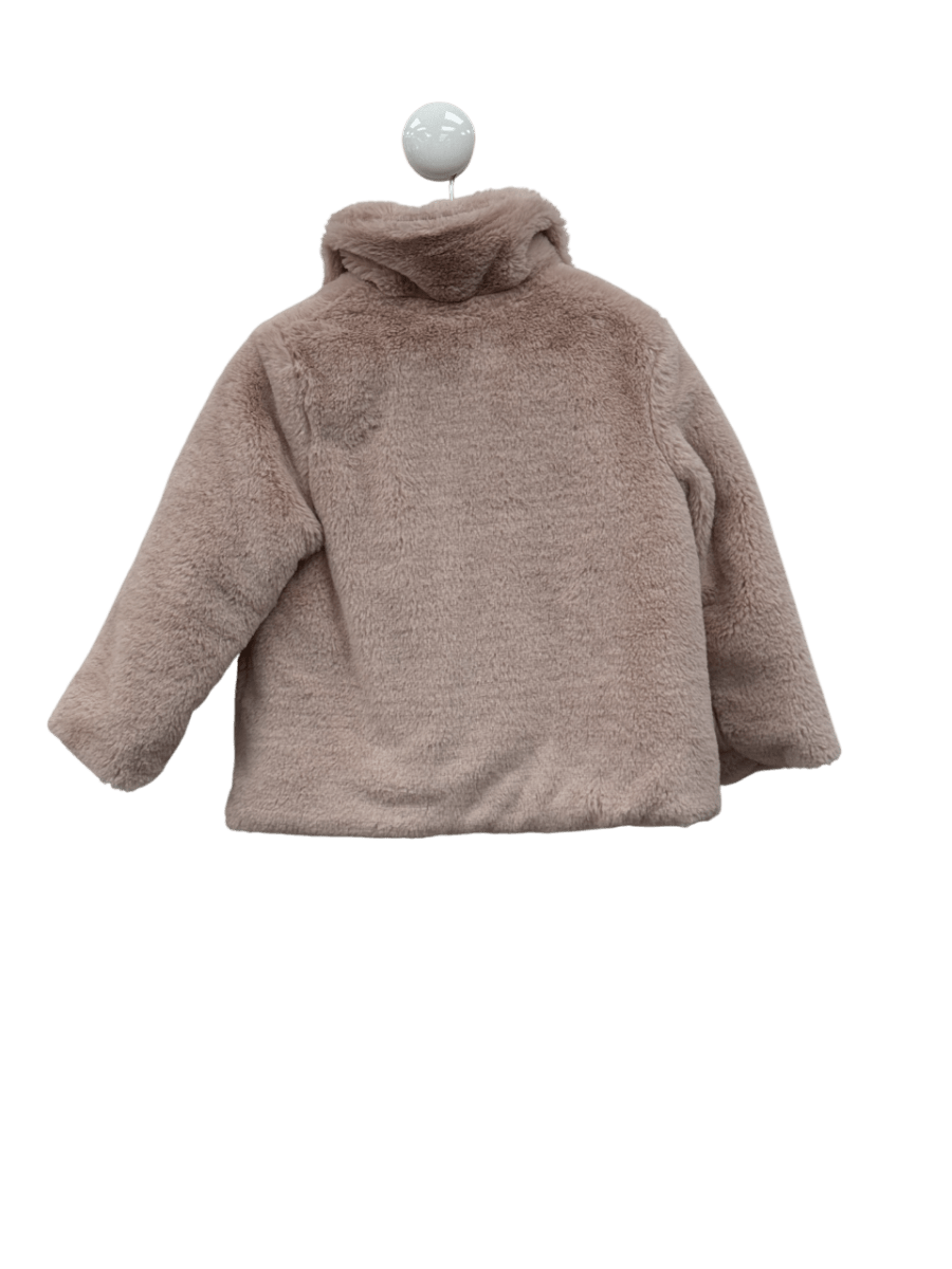 La Coqueta Kids Dusky Pink Faux Fur Coat 3 Years - Reliked