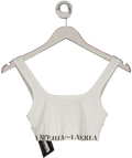 La Peria White Comfort Zone Wide Strap Bralette UK S - Reliked