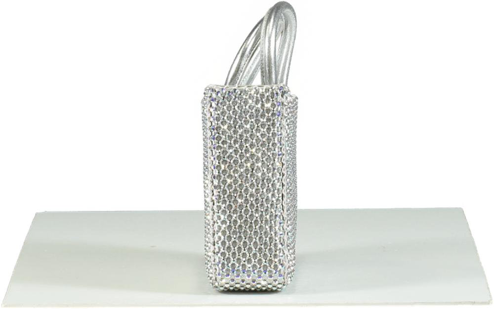 La Silla Metallic Mini Gilda Rhinestone Embellished Bag One Size - Reliked