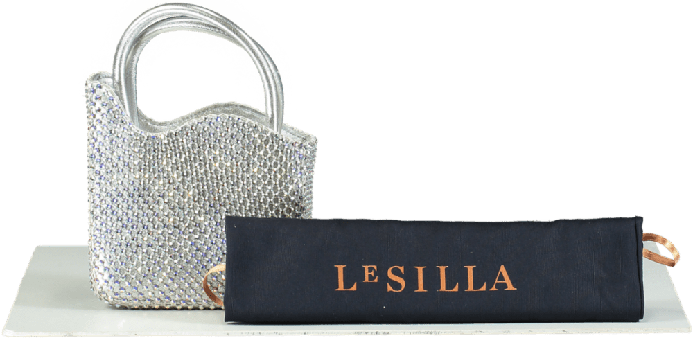 La Silla Metallic Mini Gilda Rhinestone Embellished Bag One Size - Reliked