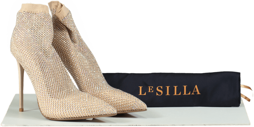 La Silla Nude Gilda Crystal Ankle Boots UK 6.5 EU 39.5 👠 - Reliked