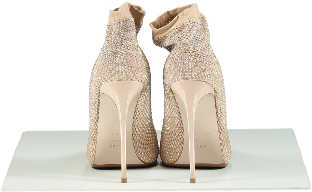 La Silla Nude Gilda Crystal Ankle Boots UK 6.5 EU 39.5 👠 - Reliked