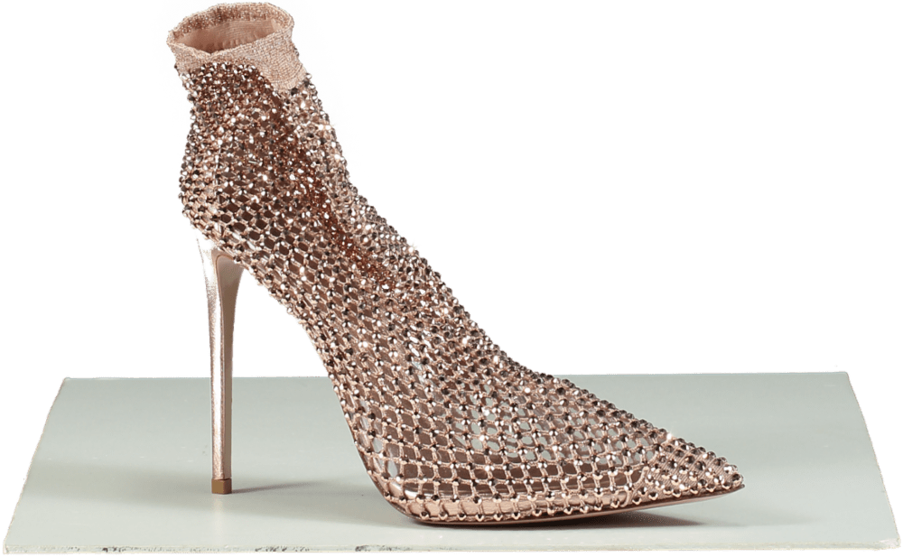 La Silla Pink Crystal Embellished Pointed Toe Pumps UK 6 EU 39 👠 - Reliked