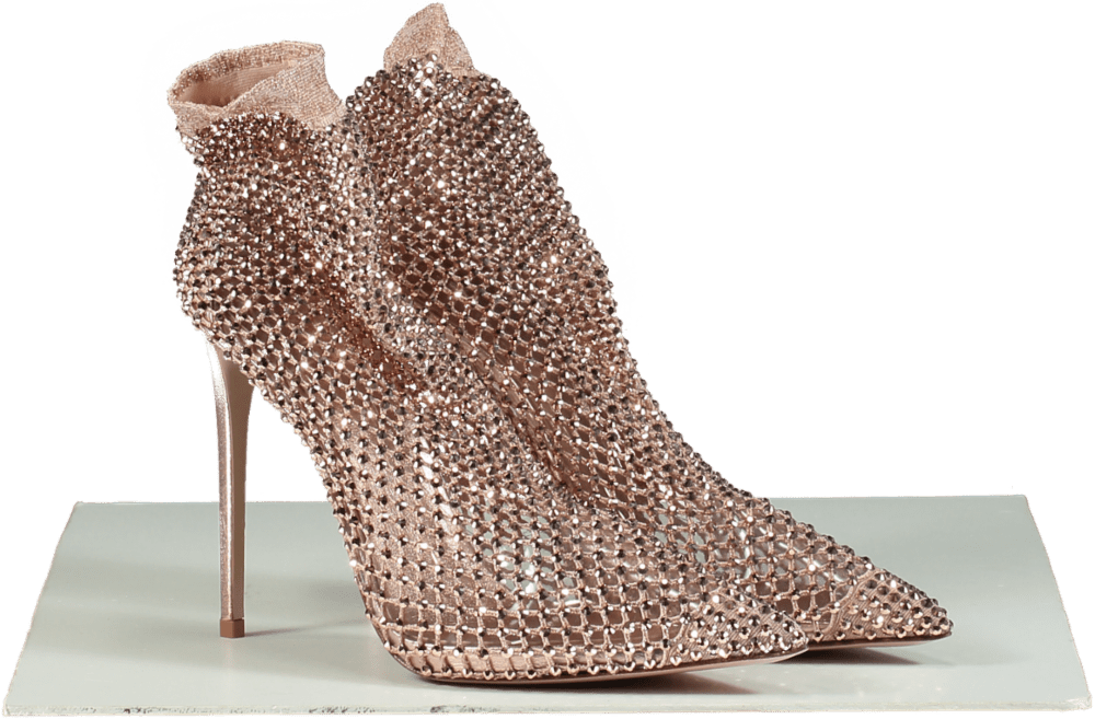 La Silla Pink Crystal Embellished Pointed Toe Pumps UK 6 EU 39 👠 - Reliked