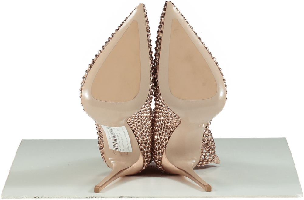 La Silla Pink Crystal Embellished Pointed Toe Pumps UK 6 EU 39 👠 - Reliked