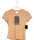 L.A. Space Beige Jersey Baby Tee UK 6 - Reliked