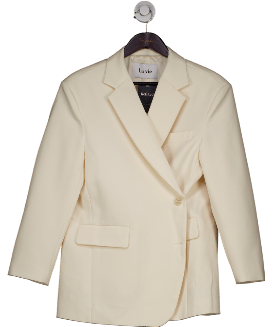 La Vie Cream Oversized Blazer One Size - Reliked