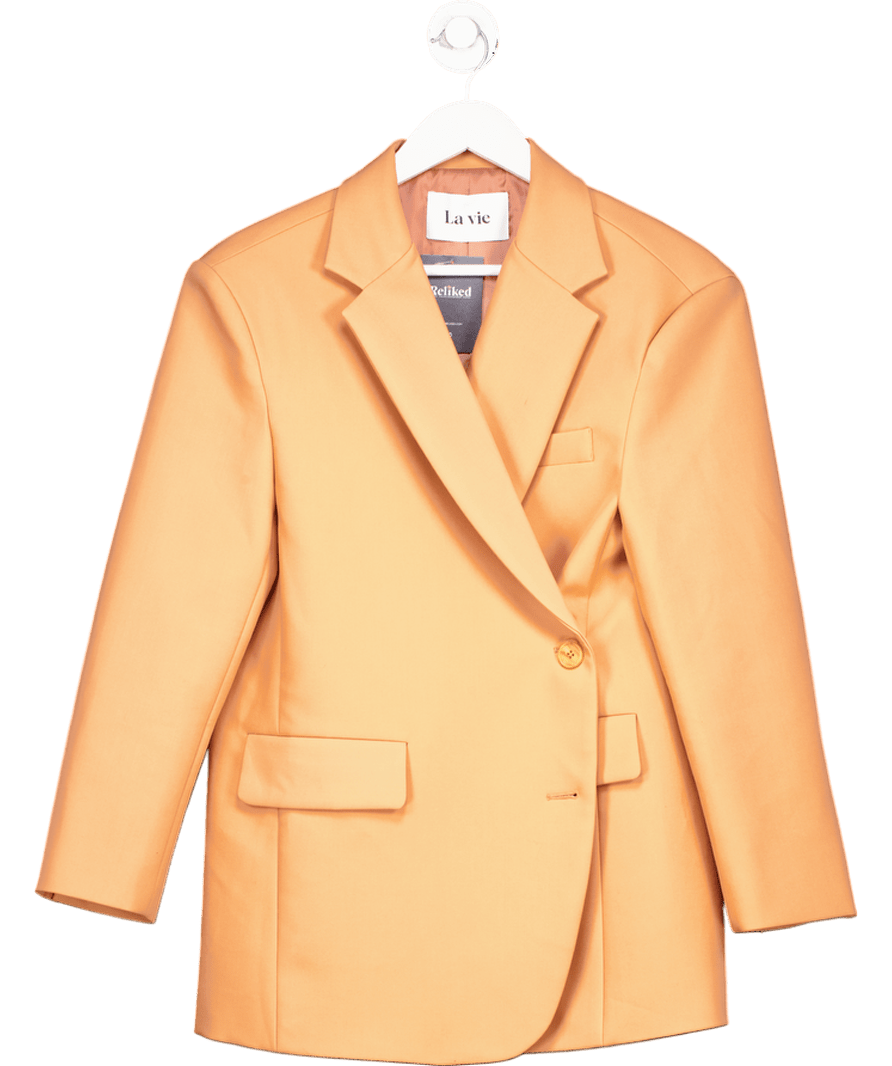 La Vie Orange Oversized Blazer UK M - Reliked