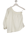 Labeca London Cream Linen One Sleeve Top UK XS/S - Reliked