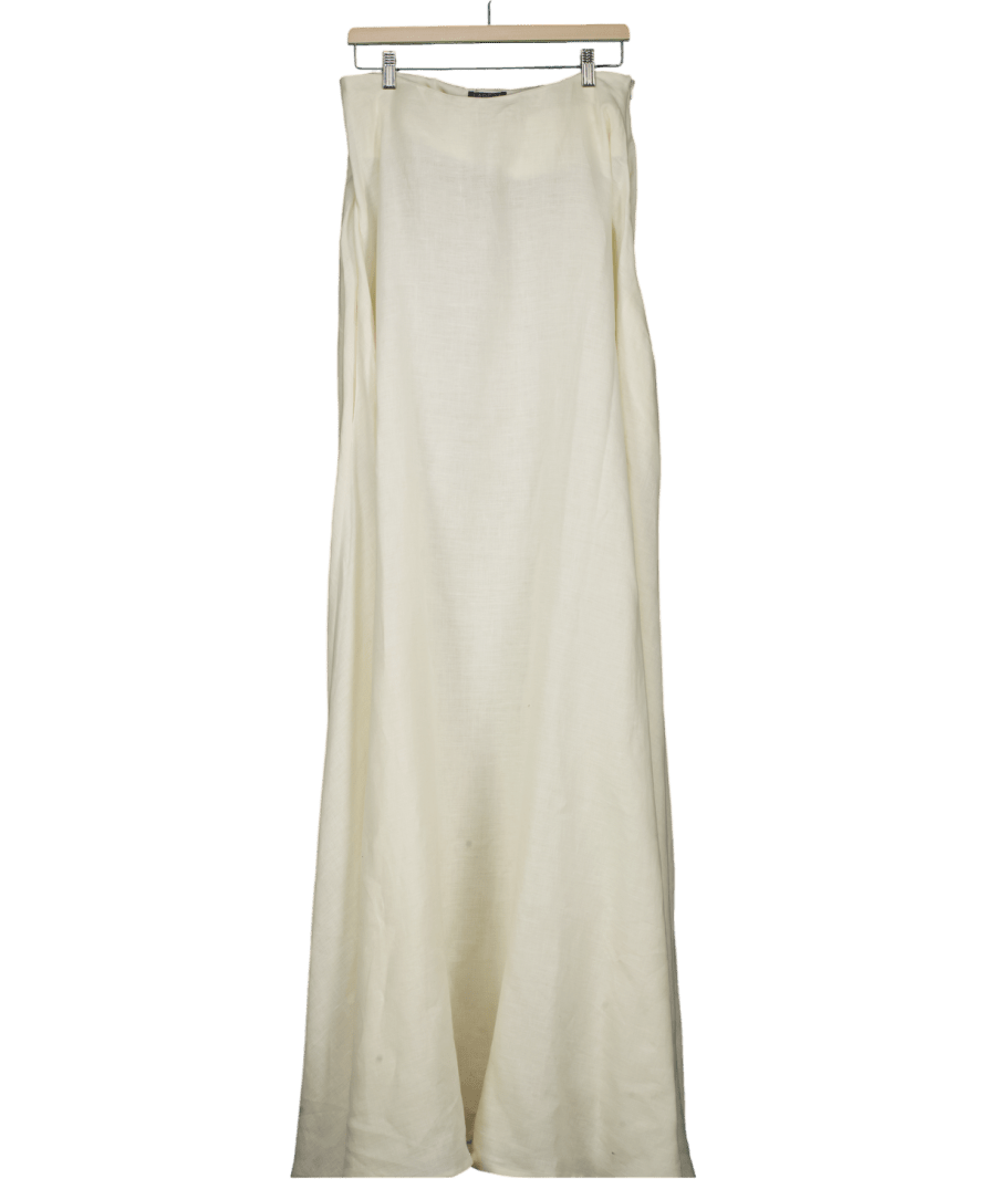Labeca London Cream Venice Ecru Linen Strapless Maxi Dress UK XS/S - Reliked