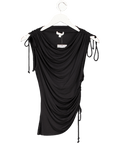 L"academie Black Ruched Mini Dress UK XXS - Reliked