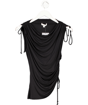 L"academie Black Ruched Mini Dress UK XXS