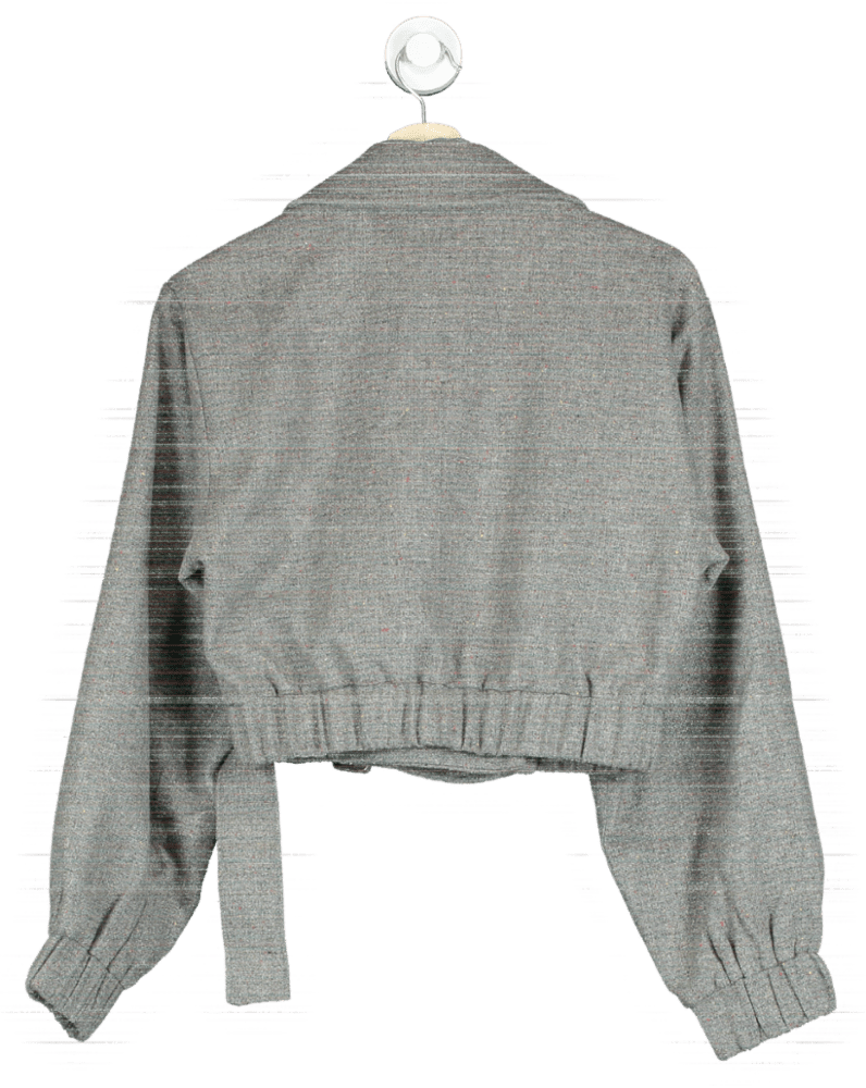 L'academie Grey X Marianna Kit Tweed Moto Jacket UK XXS - Reliked