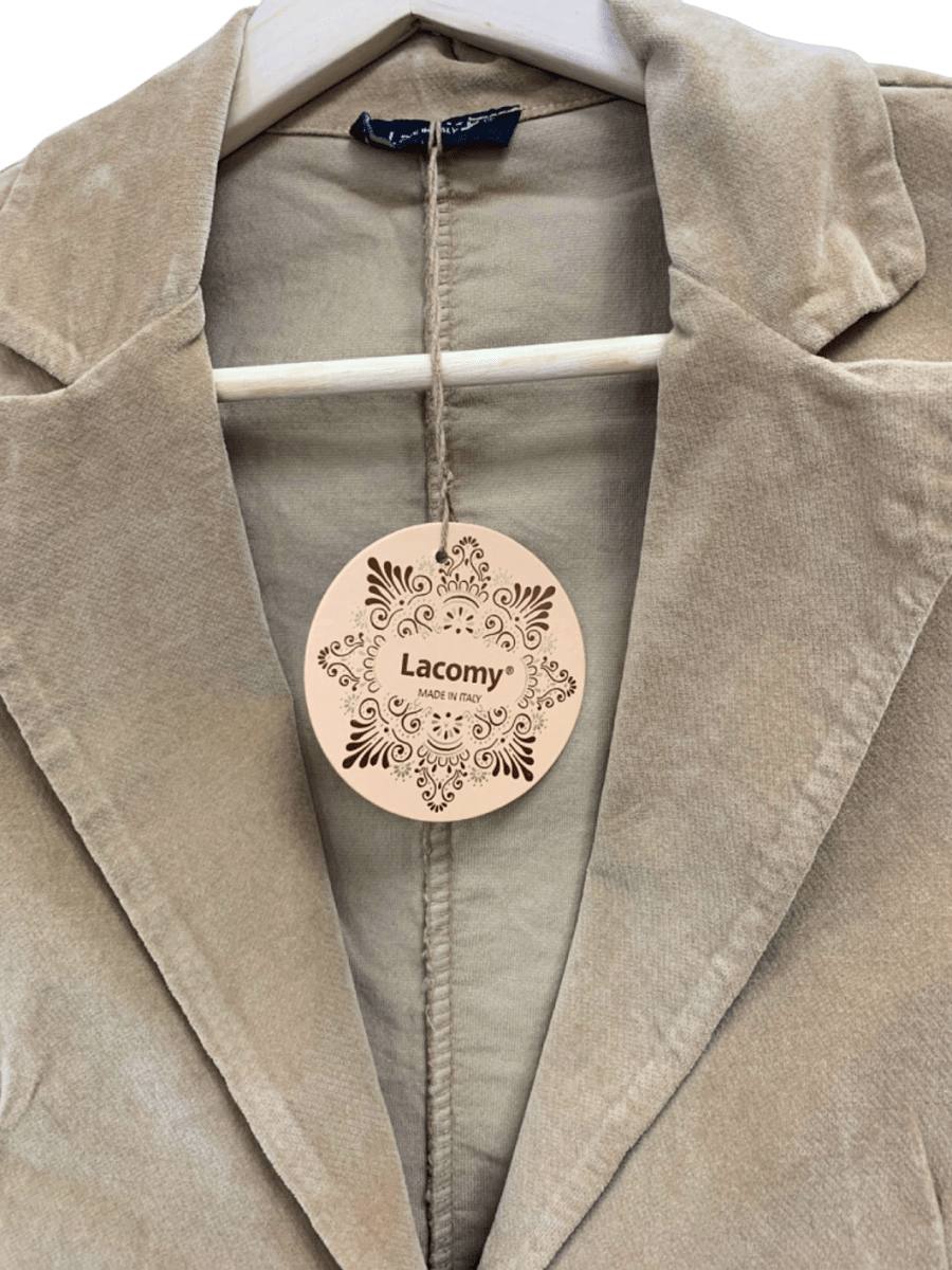Lacomy Beige Cotton Blazer UK M - Reliked