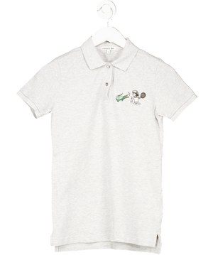 Lacoste Grey X Peanuts Embroidered Polo UK 8