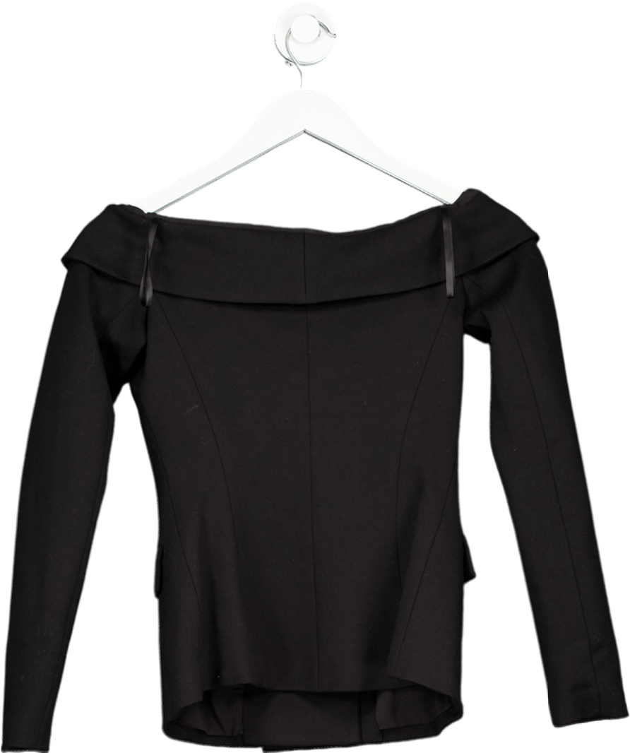 L'agence Black Off The Shoulder Blazer Sz0 UK 4 - Reliked