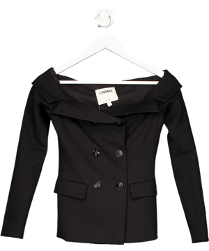 L'agence Black Off The Shoulder Blazer Sz0 UK 4